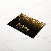 「ハッピーバースデー」グリーティングカード 箔シーズンポストカード (回転した状態)