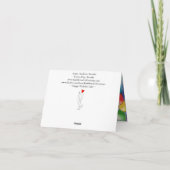 ハッピーバースデー ケーキとキャンドルのグリーティングカード サンキューカード (裏面)