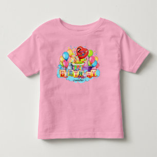 ハッピーバースデー ケーキ ガールズ あなたの名前&年齢 Tシャツ