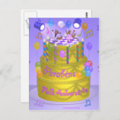 「ハッピーバースデー」ケーキ（ポルトガル） ポストカード (正面/裏面)