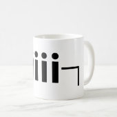 ハッピーバースデー[ケーキ] 日本の Emoticon コーヒーマグカップ (正面右)