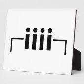 ハッピーバースデー[ケーキ] 日本の Emoticon フォトプラーク (側面)