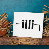 ハッピーバースデー[ケーキ] 日本の Emoticon フォトプラーク (側面)