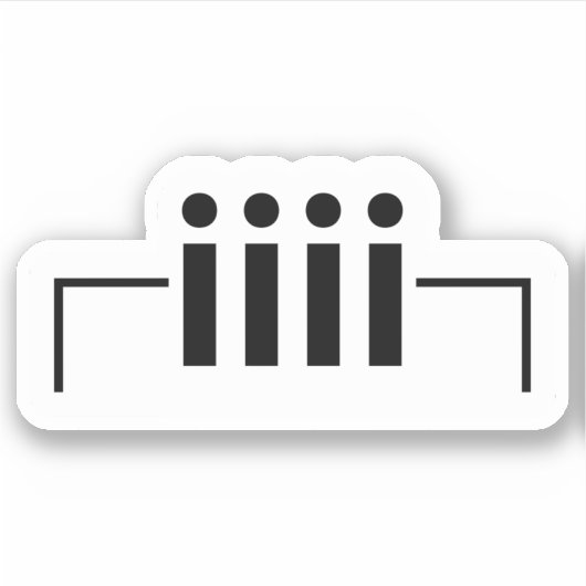 ハッピーバースデー[ケーキ]絵文字日本のシール シール (正面)