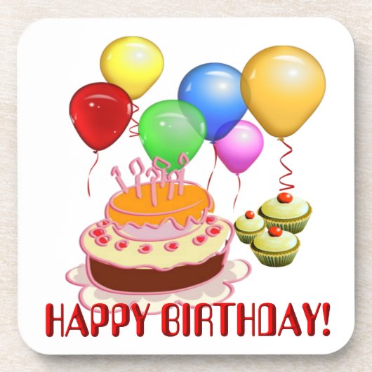 ハッピーバースデー~コースターセット コースター (正面)