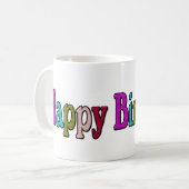 ハッピーバースデー コーヒーマグカップ (正面左)