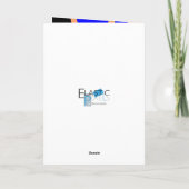 "ハッピーバースデー"コーラルブルーブラック抽象芸術アートカー カード (裏面)