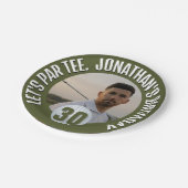 ハッピーバースデー、ゴルフの伝説 ペーパープレート (アングル)