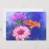 ハッピーバースデー – ゴージャス3色ガーベラス (裏面)