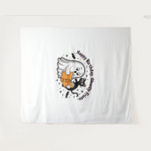 ハッピーバースデー ゴーストキャット PNG - スプーキ・キュート・クラシック タペストリー (正面(横))