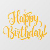 ハッピーバースデー ゴールド ウィンドウクリング ウィンドウサイン (シート)