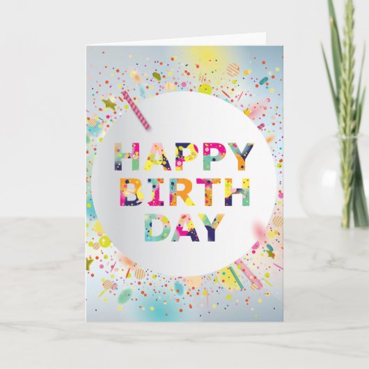 ハッピーバースデー サンキューカード (正面)