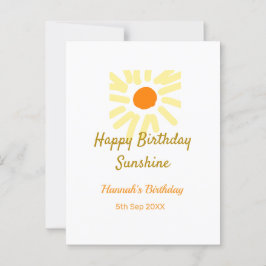 ハッピーバースデー サンシャインイエローオレンジ バースデー ボー♪ ポストカード