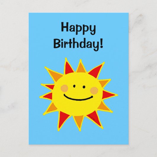 ハッピーバースデー!(サン) ポストカード (正面)