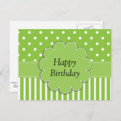 ハッピーバースデー – シャートレウスとホワイトデザイン ポストカード (正面/裏面)