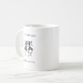 ハッピーバースデー、シルエットお祝いダンサー コーヒーマグカップ (正面左)