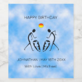 ハッピーバースデー、シルエットダンサー、ドラム ワインラベル (シングルラベル)