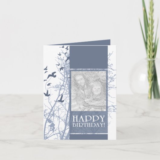 ハッピーバースデー（シルエット） カード (正面)