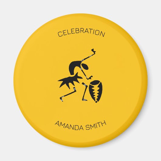 ハッピーバースデー、シルエ素晴らしットダンサー マグネット (正面)