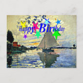 ハッピーバースデー、シルボートアットルプティゲネビリエ ポストカード (正面)