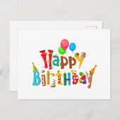 ハッピーバースデー シーズンポストカード (正面/裏面)