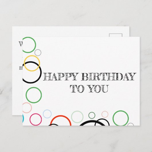 ハッピーバースデー シーズンポストカード (正面/裏面)