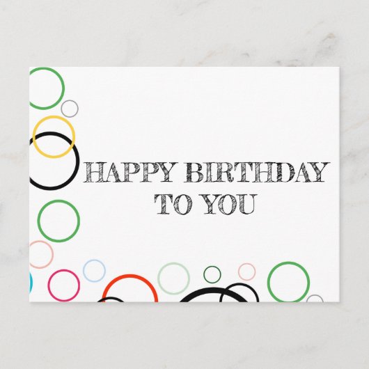 ハッピーバースデー シーズンポストカード (正面)