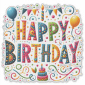 ハッピーバースデー シール (正面)
