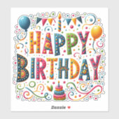 ハッピーバースデー シール (シート)