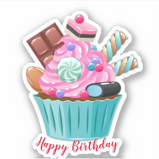 ハッピーバースデー シール (正面)