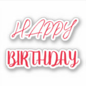ハッピーバースデー シール (正面)