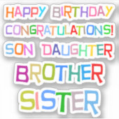 ハッピーバースデー シール (正面)