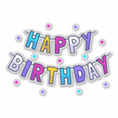 ハッピーバースデー シール (正面)