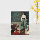 ハッピーバースデー、ジョーン恋しく思ズバイノーマン・ロックウェル カード (黄色い花)