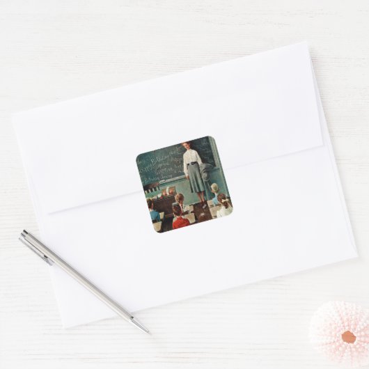 ハッピーバースデー、ジョーン恋しく思ズバイノーマン・ロックウェル スクエアシール (封筒)