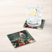 ハッピーバースデー、ジョーン恋しく思ズバイノーマン・ロックウェル スクエアペーパーコースター (インサイチュ)