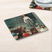 ハッピーバースデー、ジョーン恋しく思ズバイノーマン・ロックウェル スクエアペーパーコースター (アングル)