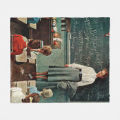 ハッピーバースデー、ジョーン恋しく思ズバイノーマン・ロックウェル フリースブランケット (正面(横))