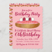 ハッピーバースデー スイート サマー ラズベリー ベリー イン 招待状 (正面/裏面)