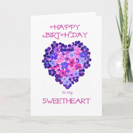 ハッピーバースデー、スウィートカード – フラワーパワー カード (正面)