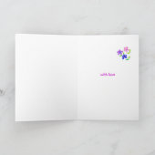 ハッピーバースデー、スウィートカード – フラワーパワー カード (内部)