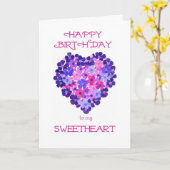 ハッピーバースデー、スウィートカード – フラワーパワー カード (黄色い花)