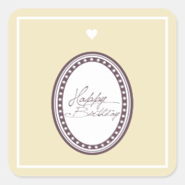 ハッピーバースデー スクエアシール