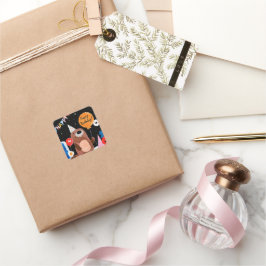 ハッピーバースデー スクエアシール