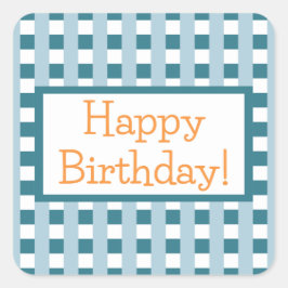 ハッピーバースデー スクエアシール