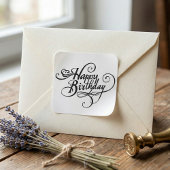 ハッピーバースデー スクエアシール