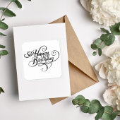 ハッピーバースデー スクエアシール