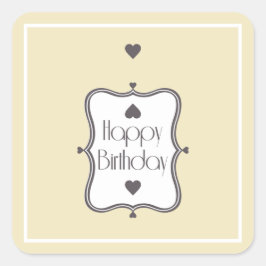 ハッピーバースデー スクエアシール