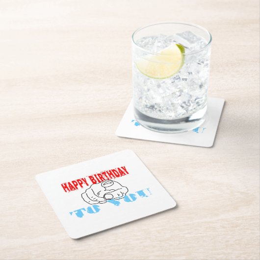 ハッピーバースデー スクエアペーパーコースター (インサイチュ)