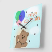 ハッピーバースデー スクエア壁時計 (傾斜)